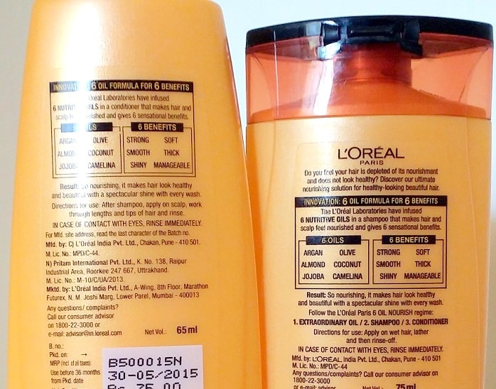 L'Oreal Paris 6 Oil Nourish Shampoo Conditioner: Review, Oil