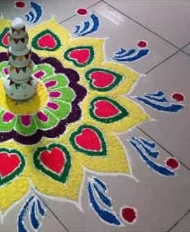 30 Best Corner Rangoli Designs: Simple Rangoli Images for Diwali