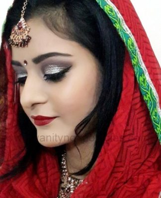Tutorial: Indian/Pakistani Bridal Makeup Look (Dramatic Smokey Silver ...