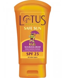 sunscreen for children's faces